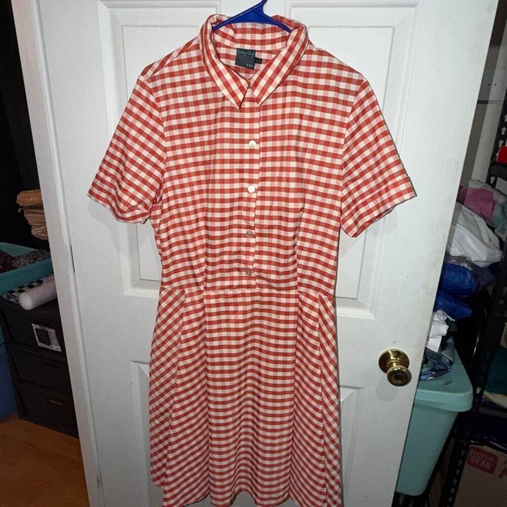 Gabby-skye Women's Orange and Red Dress